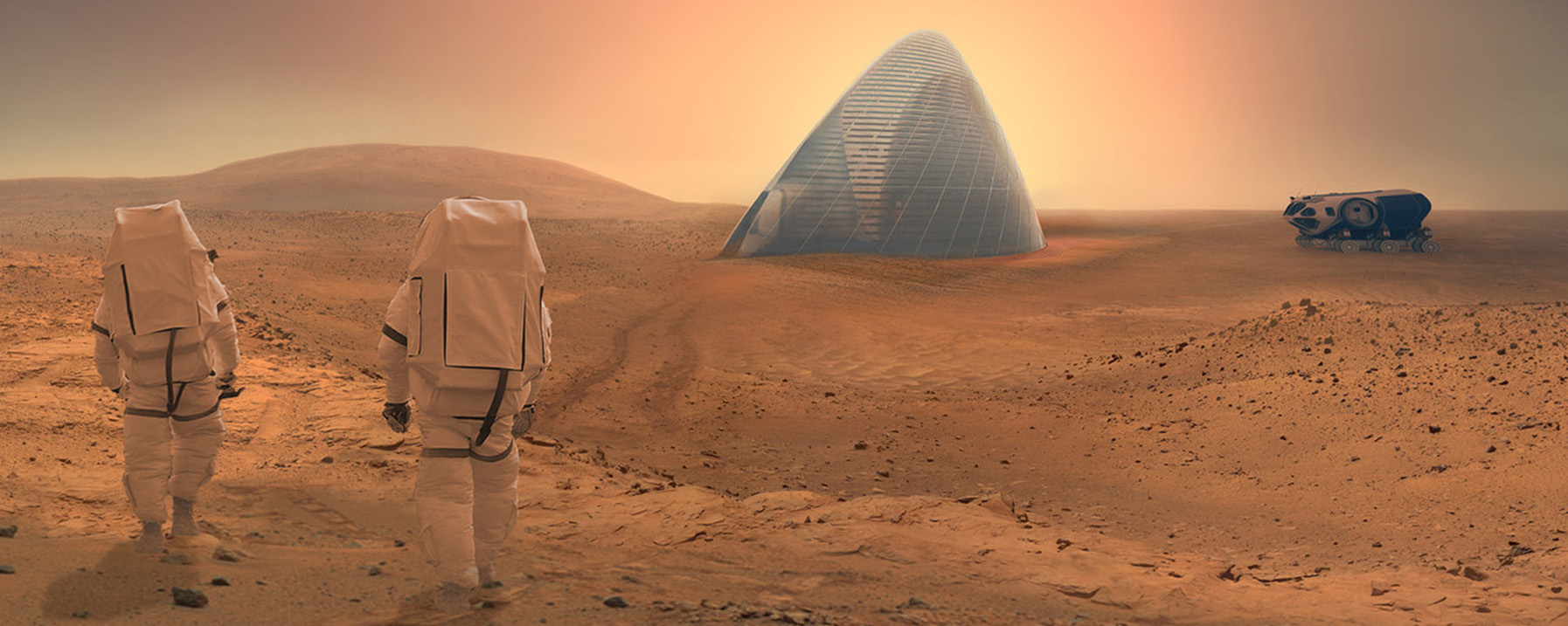 Mars Ice Houseの火星上の構想図
